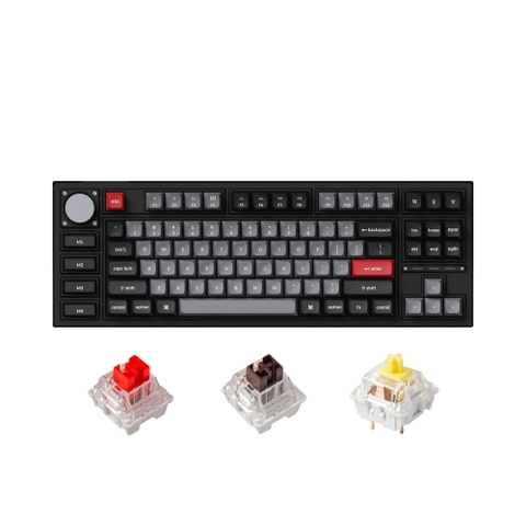 Bàn phím cơ không dây TKL Keychron Q3 Pro Carbon Black SE RGB Knob Hotswap (Keychron K Pro Sw)