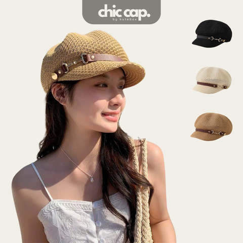 Mũ Nồi Berret Lưới Dây Khoá Da Thời Trang CC79