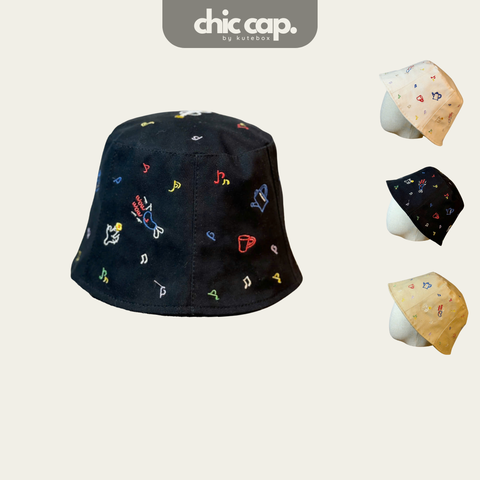 Mũ Bucket Kaki Thêu Wow Thời Trang Cá Tính CC60