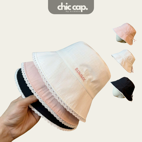 Mũ Bucket Viền Ren Dây Rút Hai Mặt Năng Động SUMMX CC61
