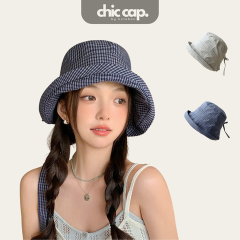 Mũ Xô Bucket Kẻ Caro Gập Vành Thời Trang CC81