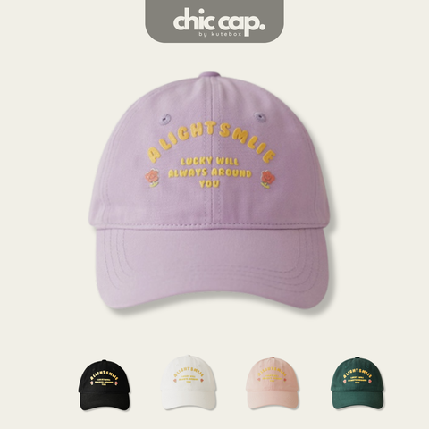 Mũ Nón Lưỡi Trai Cotton Lucky Nhiều Màu Pastel Thời Trang Chống Nắng CC17