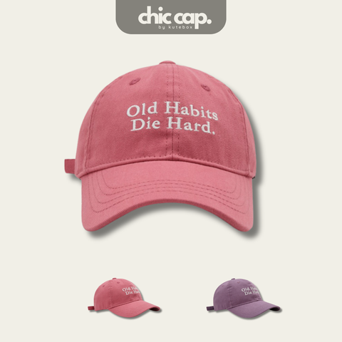 Mũ Nón Lưỡi Trai Kaki Old Habit Tím Hồng Nhã Nhặn Thời Trang CC12