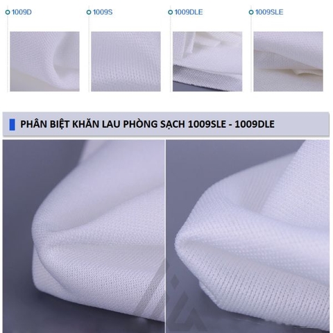 Phân biệt KHĂN LAU 1009SLE và 1009DLE