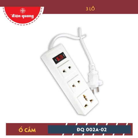 Ổ Cắm Điện Quang ĐQ 002A-02 (3 lỗ)