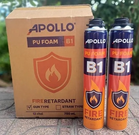 Keo bọt nở chống cháy Apollo PU Foam B1