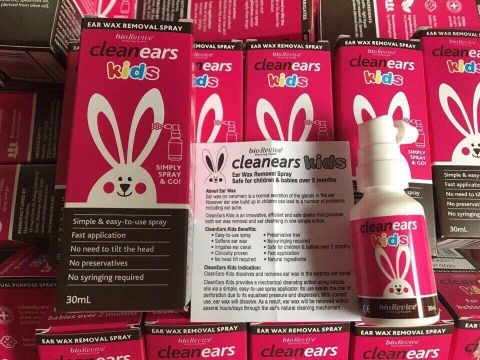 Dung dịch xịt phun sương tan ráy tai Cleanears Kids (30ml) Úc