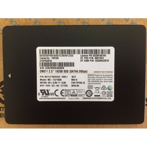 Ổ cứng SSD Samsung CM871 192GB SATA 3 - bảo hành 3 năm