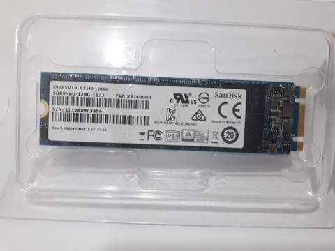 Ổ cứng SSD M.2 2280 SATA SanDisk X400 128GB - bảo hành 3 năm