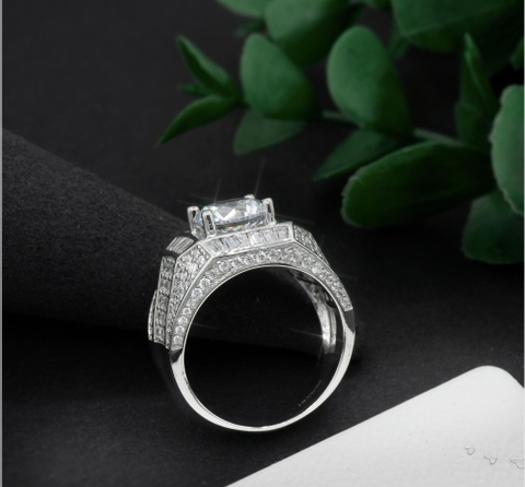 Nhẫn nam dá tròn viền xung quanh 1711VG31R