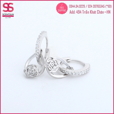 Khuyên tai Bạc nữ Cánh Hồng 2821AS27E