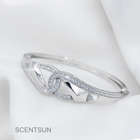 Lắc tay bạc Snake Diamond