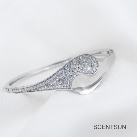 Lắc tay bạc Sóng Lõm Trơn A5.21VG26B