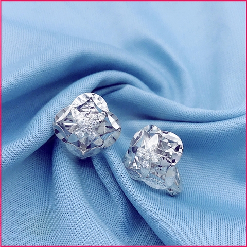 Khuyên tai Hoa 4 cánh 2 lớp 8211VG26E