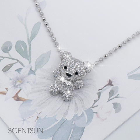 Mặt trang sức bạc '' Gấu Nhỏ Đáng Yêu '' 4825IG28P