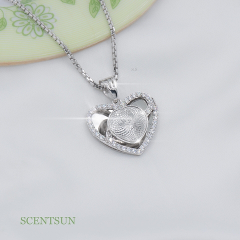Mặt trang sức bạc '' Trái Tim Yêu Thương '' 2.82VG2.P