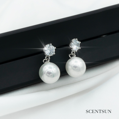 Khuyên nụ đính đá thả ngọc trai FMES34P