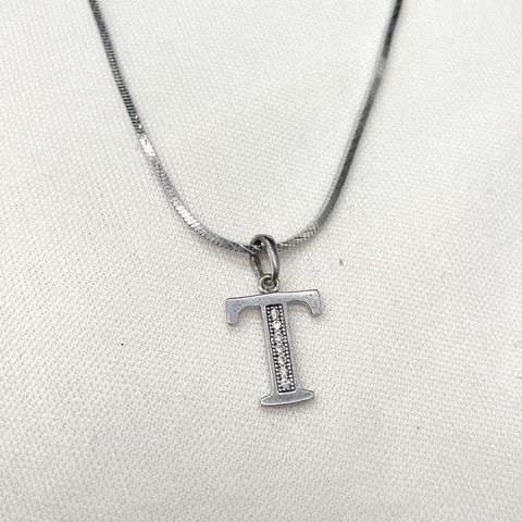 MẶt dây chuyền bạc chữ T A2..7MS21P