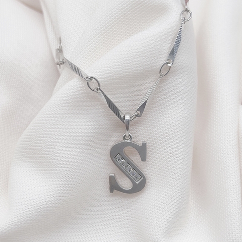Mặt dây chuyền bạc chữ S A57.7MS21P