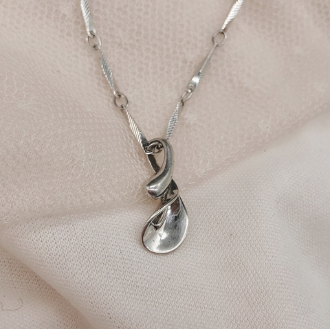 Mặt dây chuyền bạc sóng uốn lượn A1947VS22P