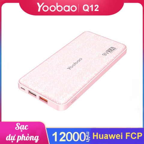 Pin Dự Phòng sạc nhanh QC3.0 12000mAh Q12