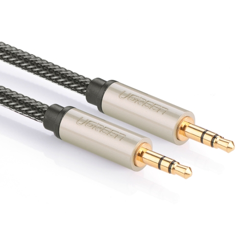 10609-Cáp âm thanh Aux chuẩn 3.5mm mạ vàng 24K cao cấp dài 12M UGREEN AV125 10609