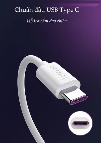 Cáp sạc USB Type C vỏ nhựa TPE YB-400
