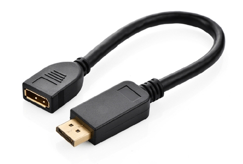 20407-Cáp Displayport nối dài 1 đầu đực sang 1 đầu cái dài 25cm UGREEN 20407 (màu đen)