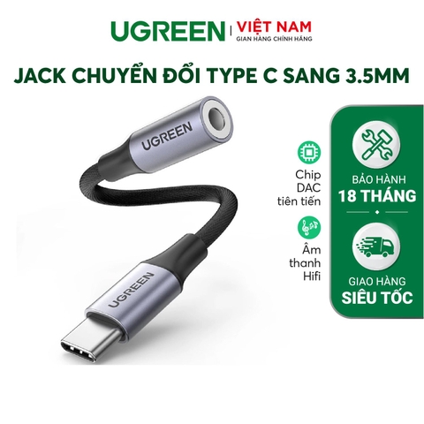Cáp chuyển đổi Type C ra 3.5mm 0.1M AV161