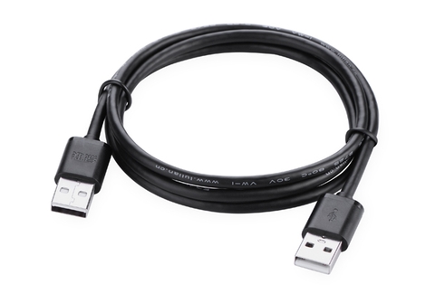 10309-Dây USB 2 male to male mạ vàng US102 - US102 - 1M - Đen