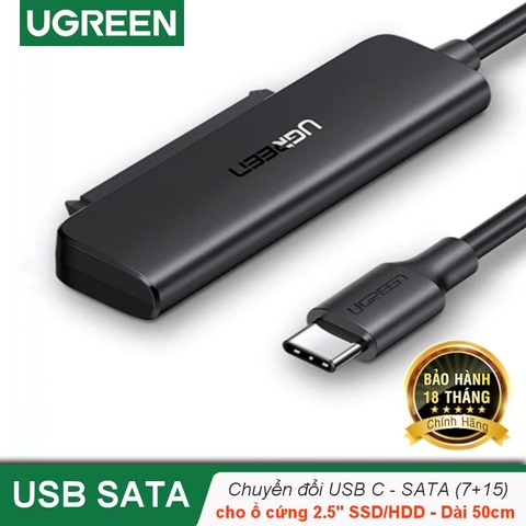 70610-UGREEN USB-C 3.0 to 2.5-Inch SATA Converter 50cm