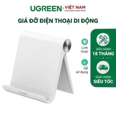 Giá đỡ Điện thoại/Máy tính bảng năng động UGREEN LP106 - Hàng phân phối chính hãng - Bảo hành 18 tháng 80908 white