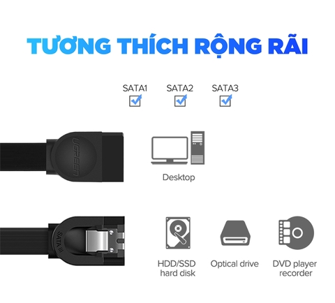 Cáp SATA 3.0 truyền tốc độ cao US217