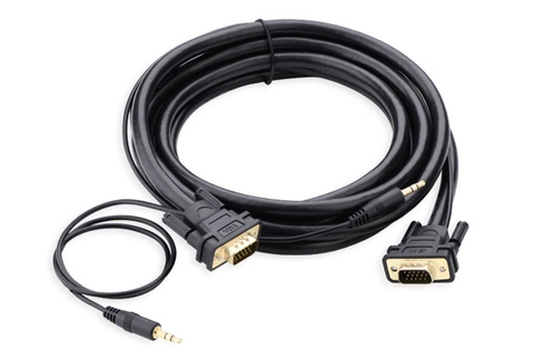 11628-Dây VGA kèm dây Audio 3.5mm Stereo Dài 5m VG102 11628 - Hãng phân phối chính thức