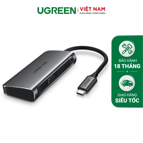 Hub Type C cho MacBook/ Laptop các thiết bị máy tính điện thoại hỗ trợ USB type C truyền âm thanh hình ảnh UGREEN CM219 - 50319