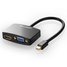 10439-Cáp chuyển miniDP sang HDMI và VGA dài 15CM UGREEN MD108 10439