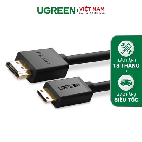 Dây mini HDMI sang HDMI 1.4 thuần đồng 19+1 dài 2M HD108 10117 (Đen)