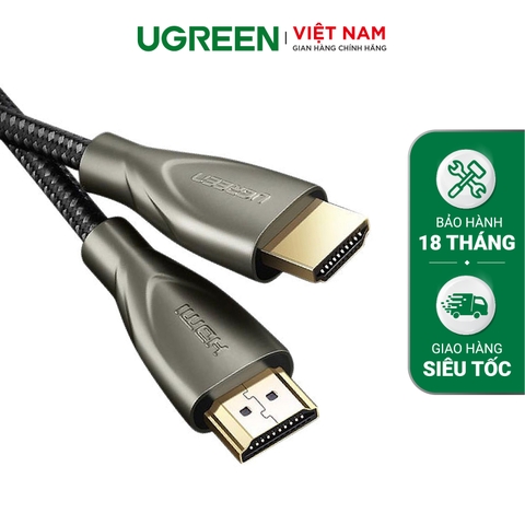 Cáp HDMI 2.0 Carbon chuẩn 4K@60MHz mạ vàng cao cấp dài 5m UGREEN HD131 50110 - Hãng phân phối chính thức