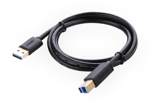 10372-Dây máy in USB 3 đầu mạ vàng dài 2m UGREEN 10372