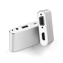 30522-Bộ chuyển đổi đa năng Lightning Micro USB Type-C sang HDMI và VGA cho iphone ipad Android máy tính bảng UGREEN US228