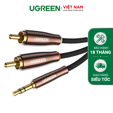 Cáp dữ liệu AV 3.5mm sang 2RCA (80845) truyền âm thanh dài 1M