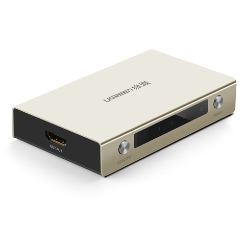 40278-Bộ switch chuyển mạch (3x1) HDMI hỗ trợ 4k2k 3D vỏ hợp kim kẽm UGREEN 40278