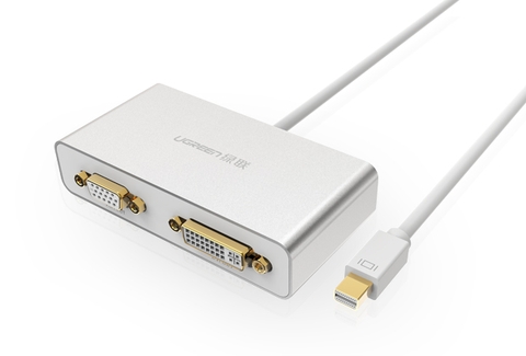 10440-Cáp chuyển đổi đa năng (3 in 1) từ 1 cổng Mini DisplayPort sang 1 trong 3 cổng HDMI, DVI-I (24+5), VGA đầu cái UGREEN MD109 10440 (màu đen)