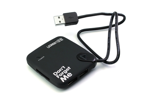 20238-Bộ chia 3 cổng USB 2 kèm đầu đọc thẻ SD/M2/SD/TF UGREEN 20238