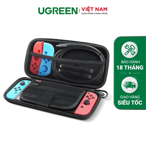 Hộp đựng máy Nintendo Switch UGREEN LP145 - Chất liệu mềm mại chống shock, chống va đập - Thiết kế quai xách, tặng kèm móc treo - 50974-đen-Nintendo Switch
