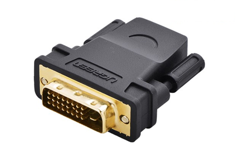20124-Đầu chuyển đổi cổng DVI-D (24+1) đực sang HDMI cái UGREEN 20124