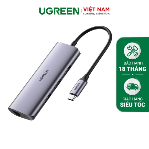 Hub Type C cho MacBook/ Laptop các thiết bị máy tính điện thoại hỗ trợ USB type C truyền âm thanh hình ảnh UGREEN - 60718