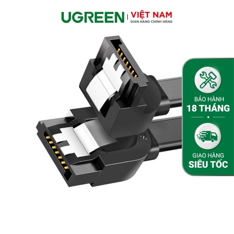 20998-Dây SATA vuông góc màu đen, dài 0.5M (20998)