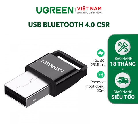 USB Bluetooth Adapter 4 - US192 - White - đen