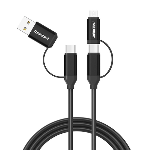 TM-250290-✪ CHÍNH HÃNG ✪ Cáp sạc 4 trong 1 dùng cho điện thoại máy tính bảng Tronsmart C4N1